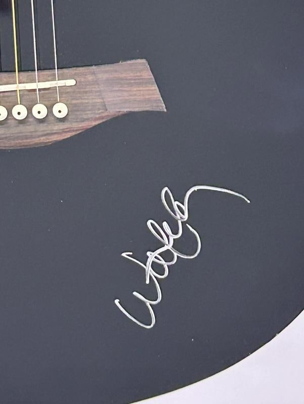 WILLIE NELSON Signed Autograph Copley Acoustic Guitar JSA LOA - 3
