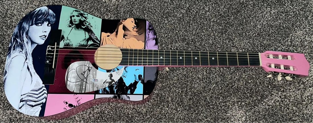 Taylor Swift Signed Limited Edition Graphic Acoustic Guitar (PSA) - 2