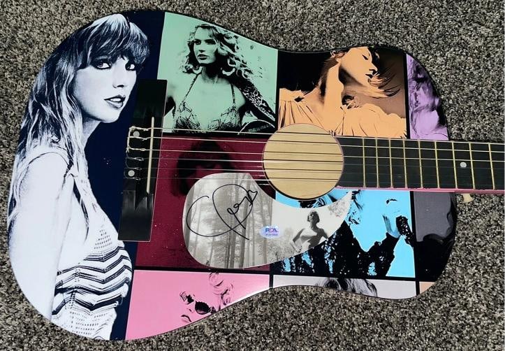 Taylor Swift Signed Limited Edition Graphic Acoustic Guitar (PSA) - 3