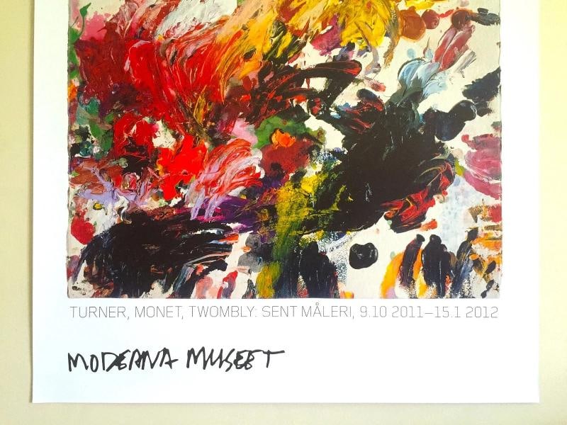 CY TWOMBLY ABSTRACT EXPRESSIONIST PRINT MODERNA MUSEET LARGE EXHIBITION POSTER - 4