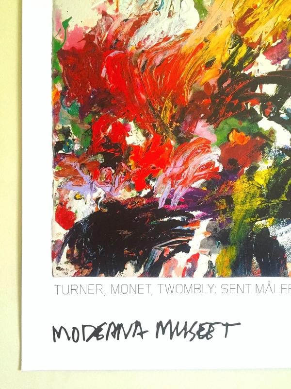CY TWOMBLY ABSTRACT EXPRESSIONIST PRINT MODERNA MUSEET LARGE EXHIBITION POSTER - 7