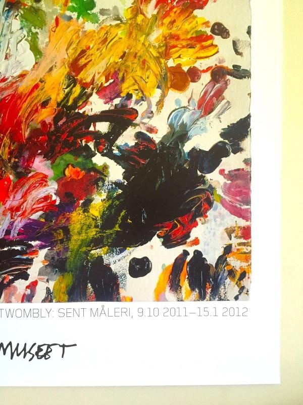 CY TWOMBLY ABSTRACT EXPRESSIONIST PRINT MODERNA MUSEET LARGE EXHIBITION POSTER - 8