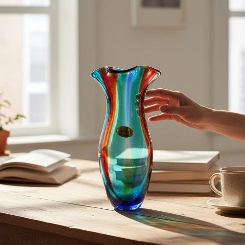Vintage Italian Murano Art Glass Vase - 12