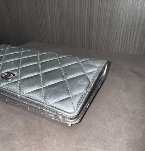 Chanel Metallic Silver Long Wallet 15287812 (2011) - 12