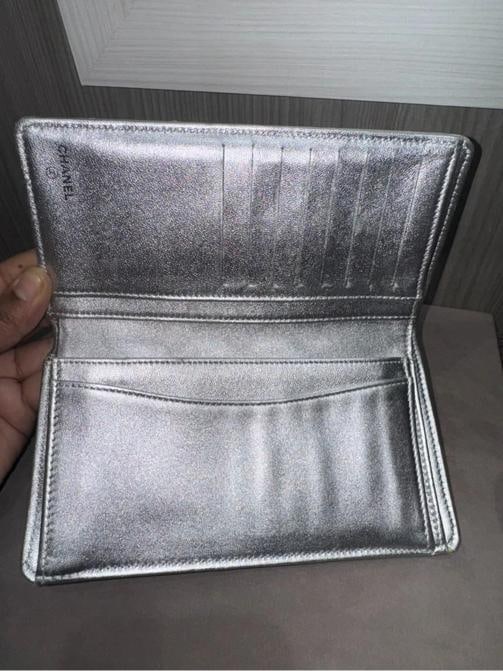 Chanel Metallic Silver Long Wallet 15287812 (2011) - 5