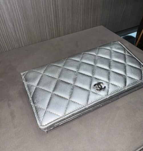 Chanel Metallic Silver Long Wallet 15287812 (2011) - 8