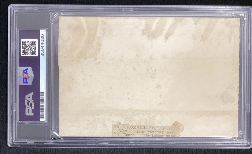 Winston Churchill Signed Index Card Cut Britain PM Autograph PSA/DNA Gem 10 - 5