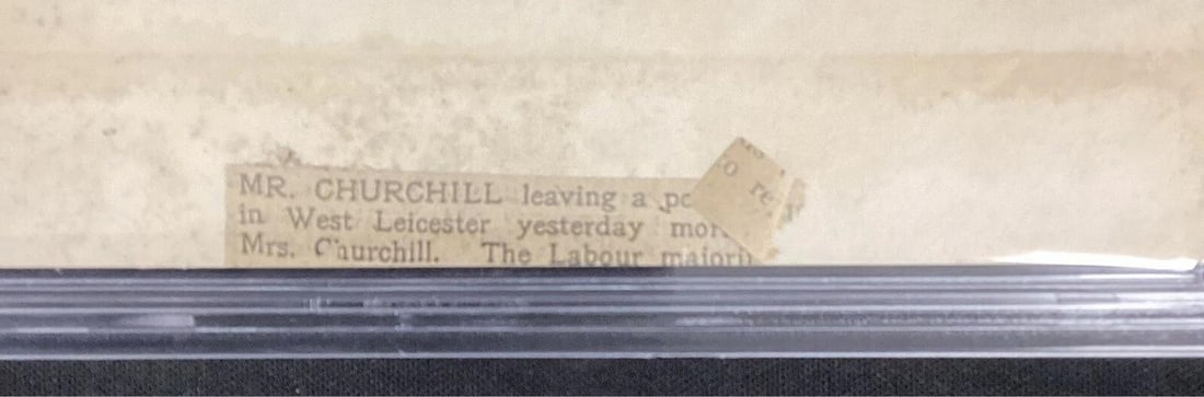 Winston Churchill Signed Index Card Cut Britain PM Autograph PSA/DNA Gem 10 - 6