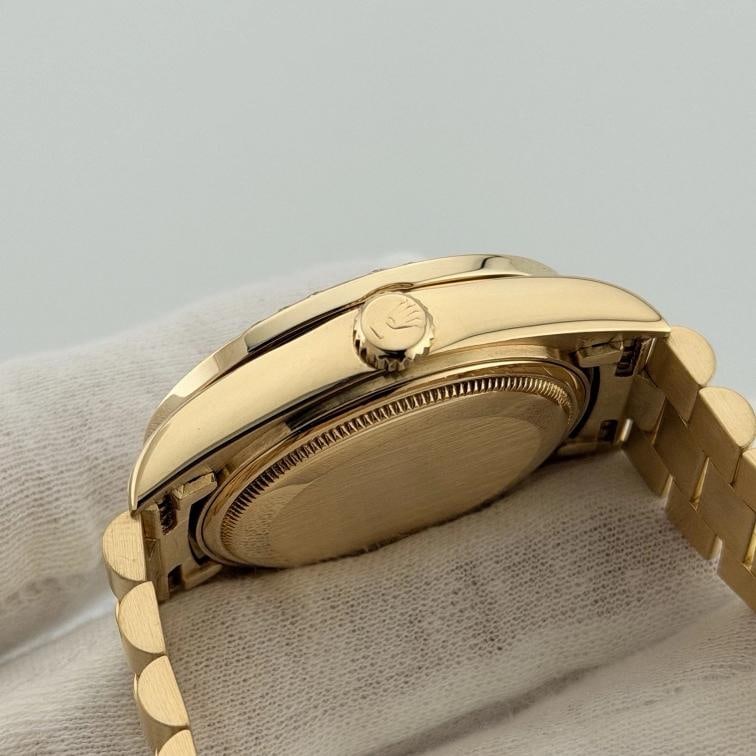 Rolex Day Date President 18038 36mm Mother of Pearl Diamond Dial Bezel 18k Gold - 10