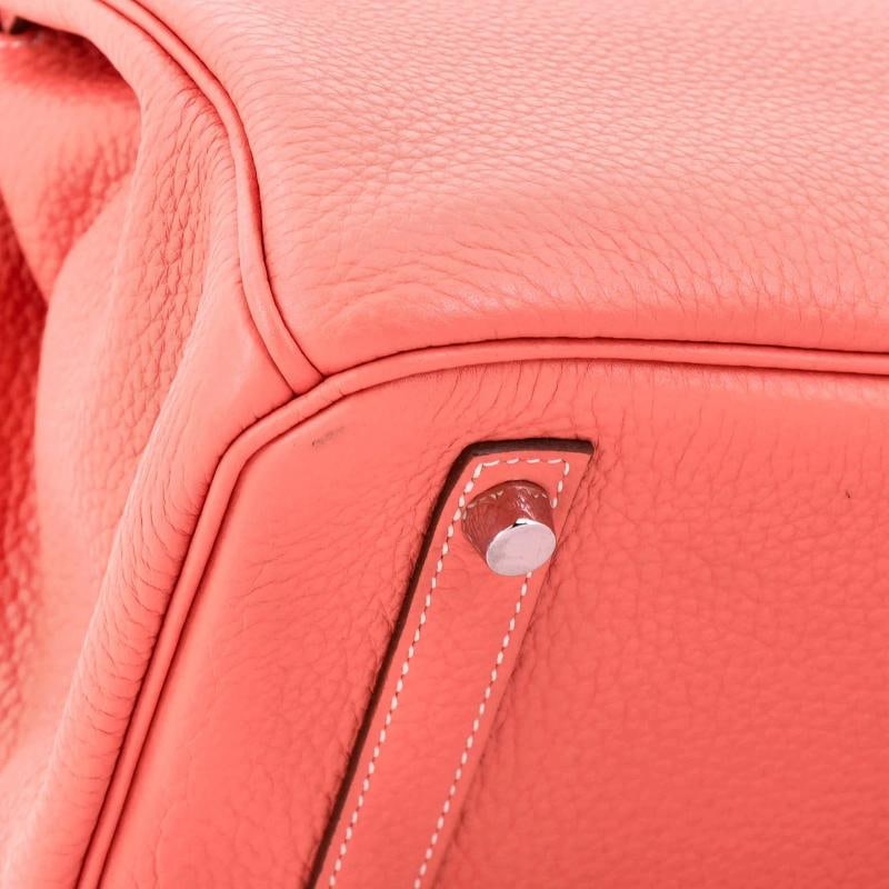 Hermes Birkin Handbag Pink Clemence with Palladium Hardware 30 - 8