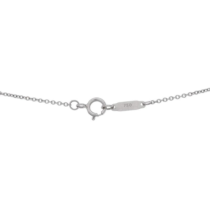 Tiffany & Co. Metro Open Heart Pendant Necklace 18K White Gold and Diamonds Mini - 3
