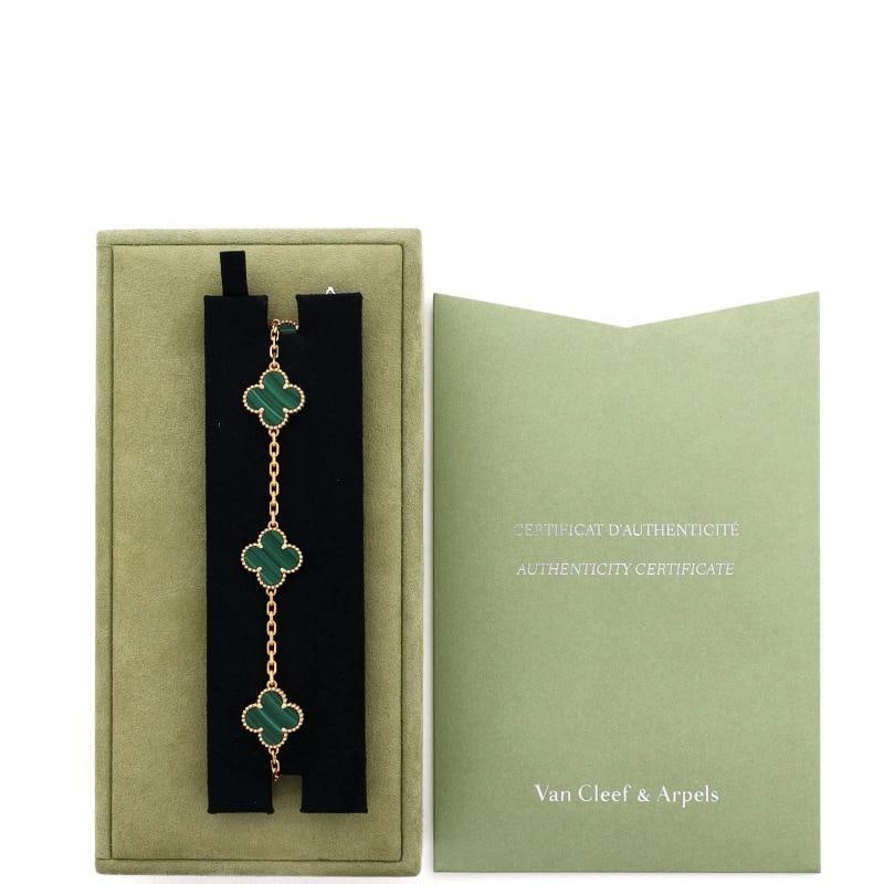 Van Cleef & Arpels Vintage Alhambra 5 Motifs Bracelet 18K Yellow Gold - 2