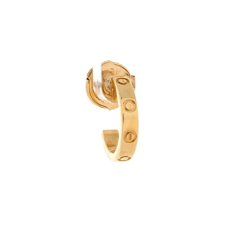 Cartier Love Hoop Earrings 18K Yellow Gold Small - 2
