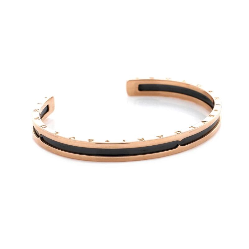Bvlgari B.Zero1 Cuff Bracelet 18K Rose Gold and Coated Stainless Steel - 2