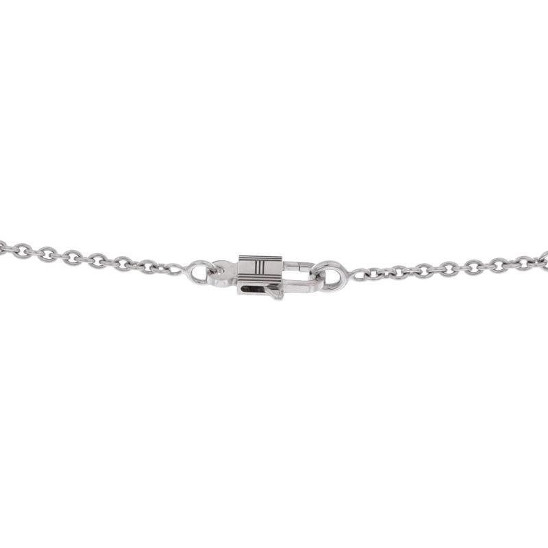 Hermes Amulettes Cadenas Pendant Necklace 18K White Gold with Diamonds - 4