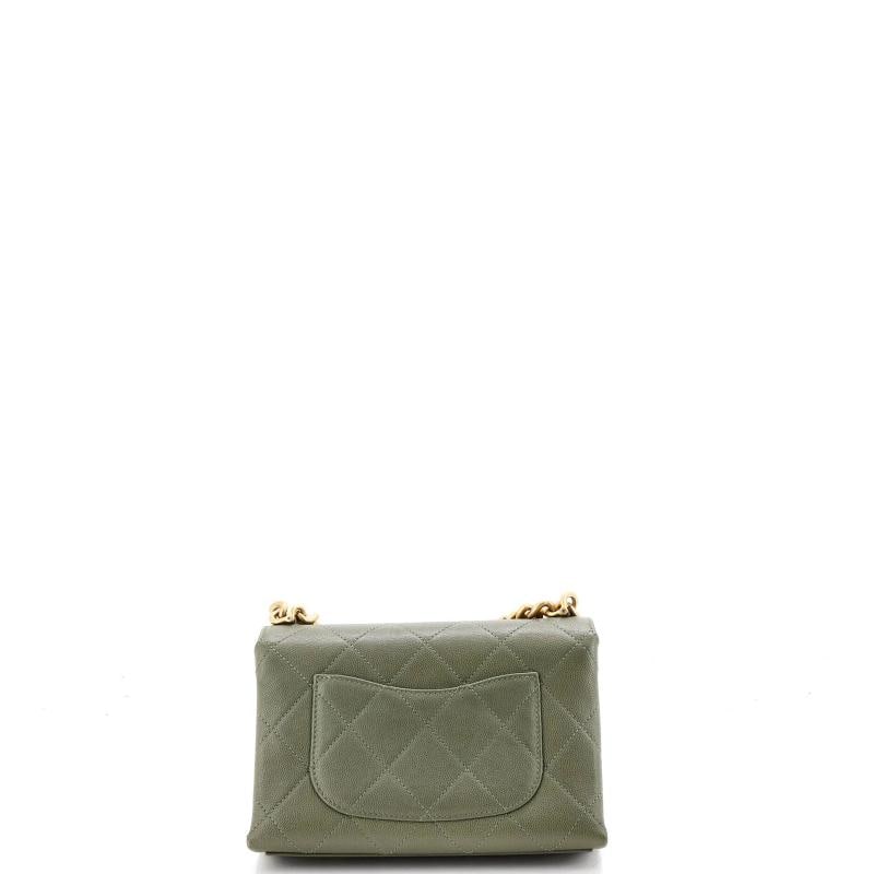 Chanel Bracelet On Chain Flap Bag Quilted Caviar Mini - 3