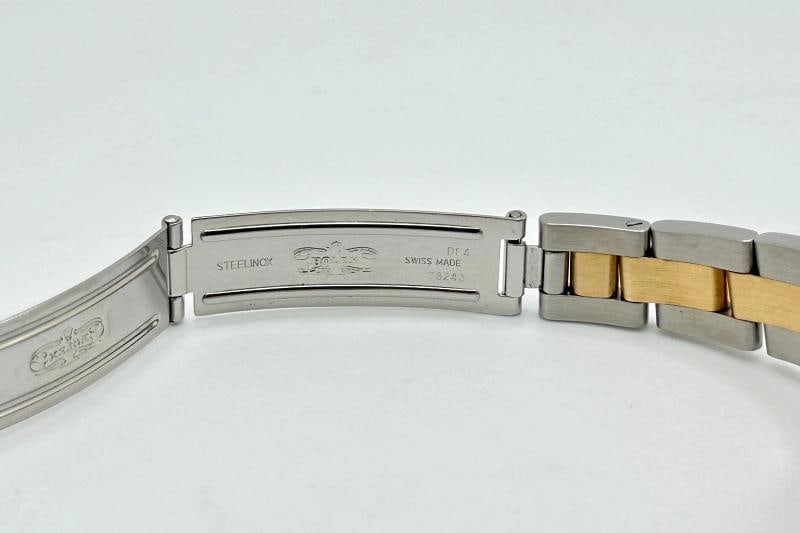 Rolex Ladies Datejust 79173 Steel Serti Diamond Dial 18k Gold Steel Box Paper - 11