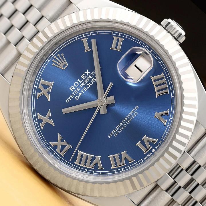2022 B&P ROLEX DATEJUST 41 126334 BLUE ROMAN DIAL 18K GOLD STEEL JUBILEE WATCH: Condition: Pre-owned - Excellent: This item has been previously worn; however, it is in excellent condition. ... Read moreabout the conditionPre-owned - Excellent: This item has been previously worn;