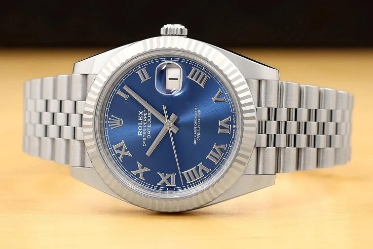 2022 B&P ROLEX DATEJUST 41 126334 BLUE ROMAN DIAL 18K GOLD STEEL JUBILEE WATCH - 3