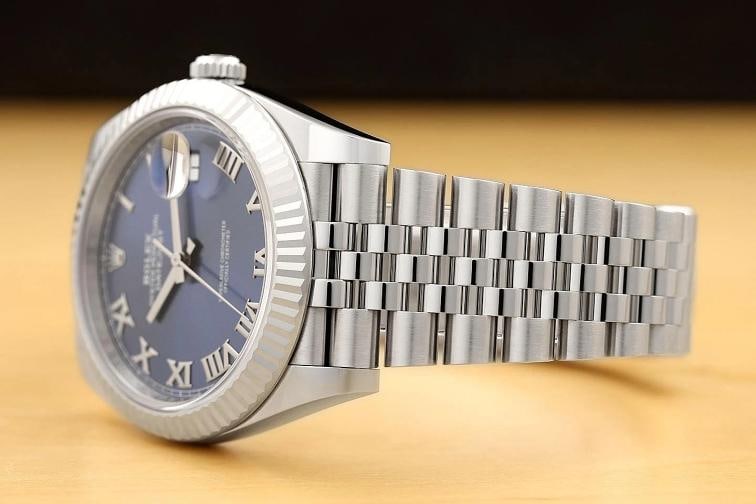 2022 B&P ROLEX DATEJUST 41 126334 BLUE ROMAN DIAL 18K GOLD STEEL JUBILEE WATCH - 4