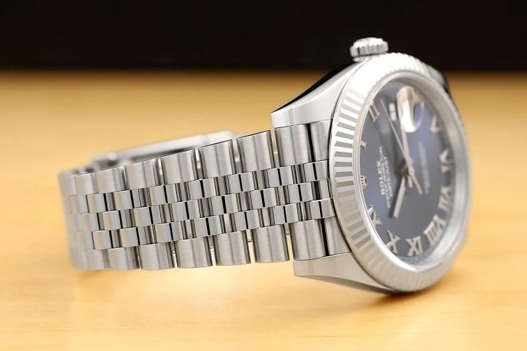 2022 B&P ROLEX DATEJUST 41 126334 BLUE ROMAN DIAL 18K GOLD STEEL JUBILEE WATCH - 8