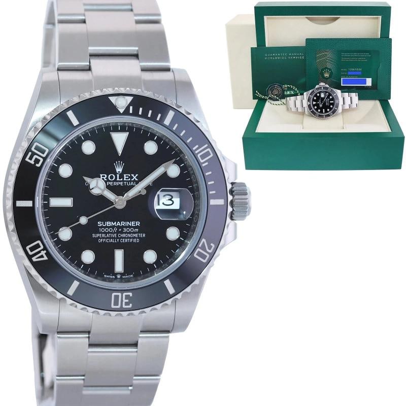 NEW PAPERS Rolex 126610LN Submariner 41mm Black Dial Ceramic Watch Box and Papers: Condition: Pre-owned - Excellent,Brand: Rolex,Department: Unisex Adults,Type: Wristwatch,Model: Submariner,Reference Number: 126610LN,With Original Box/Packaging: Yes,With Papers: