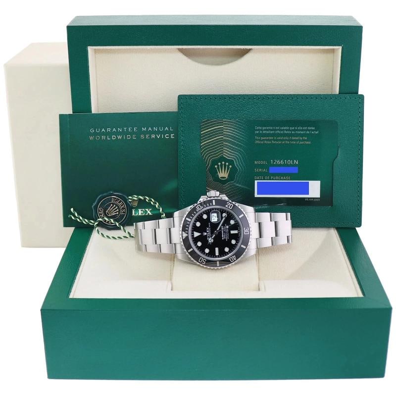 NEW PAPERS Rolex 126610LN Submariner 41mm Black Dial Ceramic Watch Box and Papers - 8