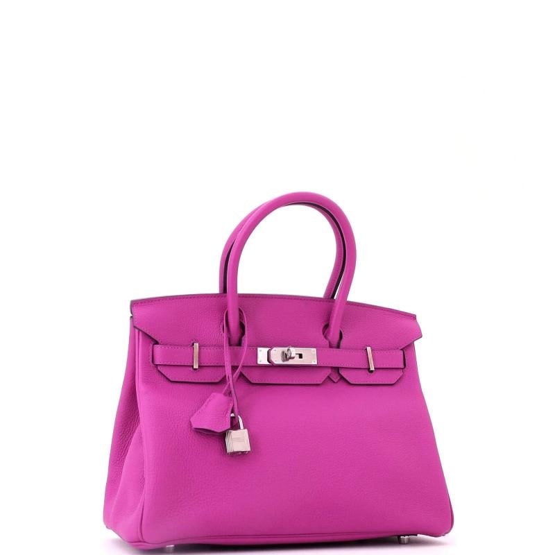 Hermes Birkin Handbag Pink Togo with Palladium Hardware 30 - 2