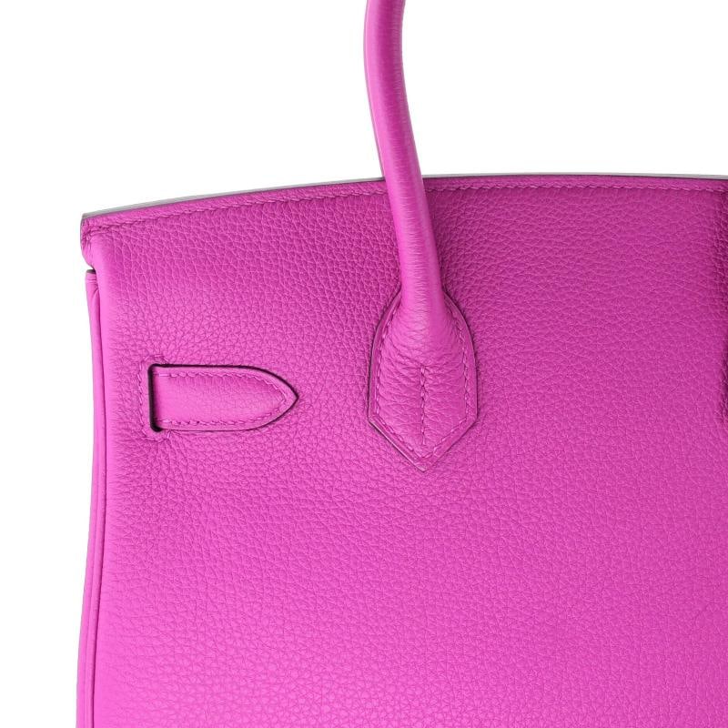 Hermes Birkin Handbag Pink Togo with Palladium Hardware 30 - 8