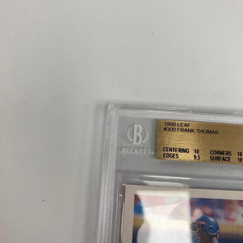 1990 Leaf #300 Frank Thomas Rookie RC BGS PRISTINE 10 - 3