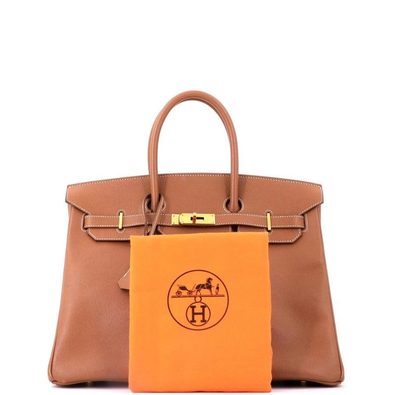 Hermes Birkin Handbag Brown Courchevel with Gold Hardware 35 - 2