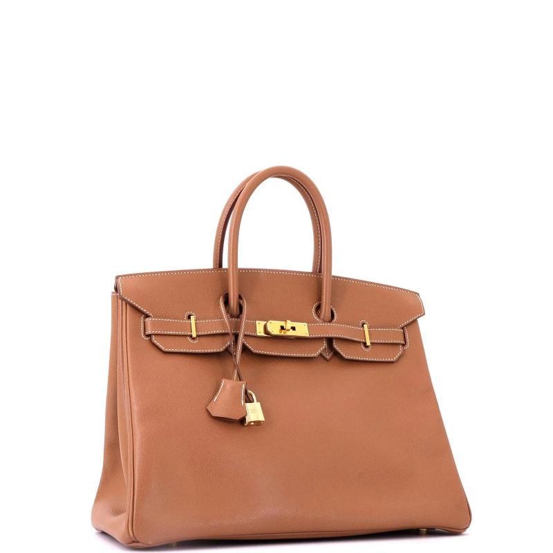 Hermes Birkin Handbag Brown Courchevel with Gold Hardware 35 - 3
