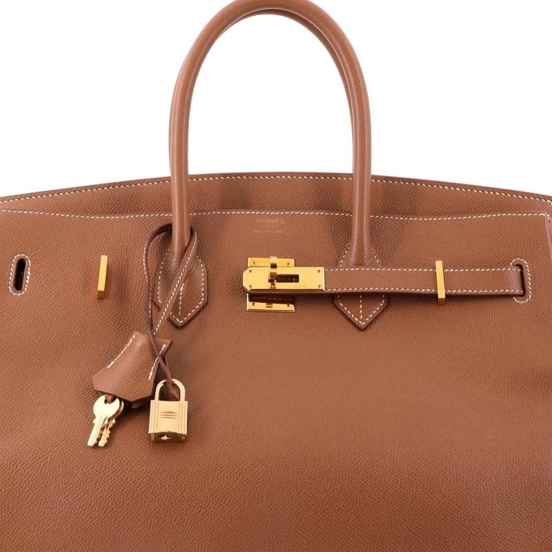 Hermes Birkin Handbag Brown Courchevel with Gold Hardware 35 - 6