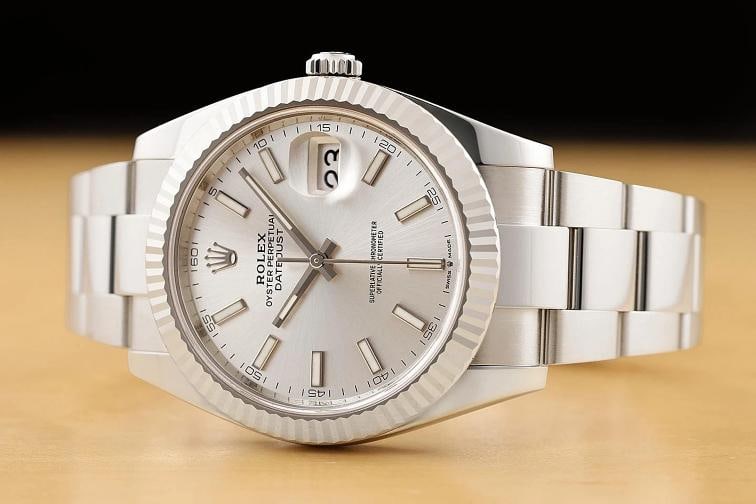 2024 CARD ROLEX DATEJUST 41 126334 SILVER DIAL 18K GOLD STEEL OYSTER WATCH - 2