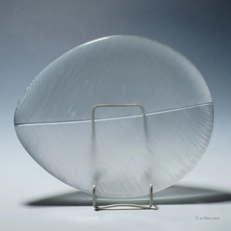 Large Vintage Art Glass Bowl by Tapio Wirkkala for Iittala 1950s - 8