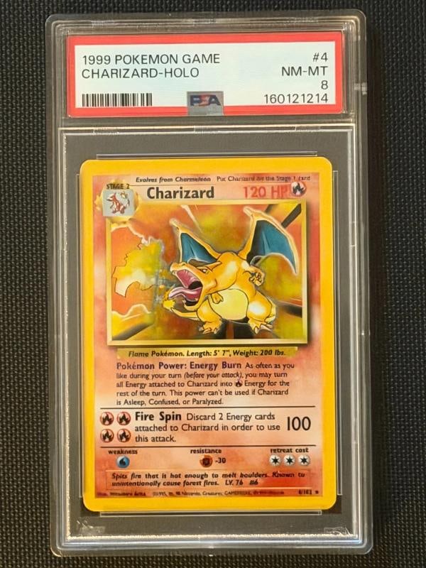 1999 Pokemon Game Base Set #004 Charizard Holo PSA 8 - 2