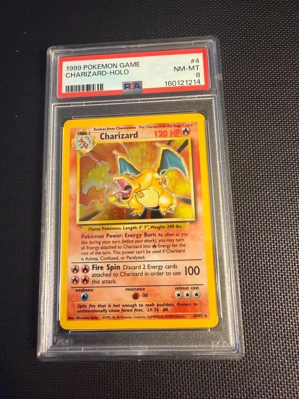 1999 Pokemon Game Base Set #004 Charizard Holo PSA 8 - 3