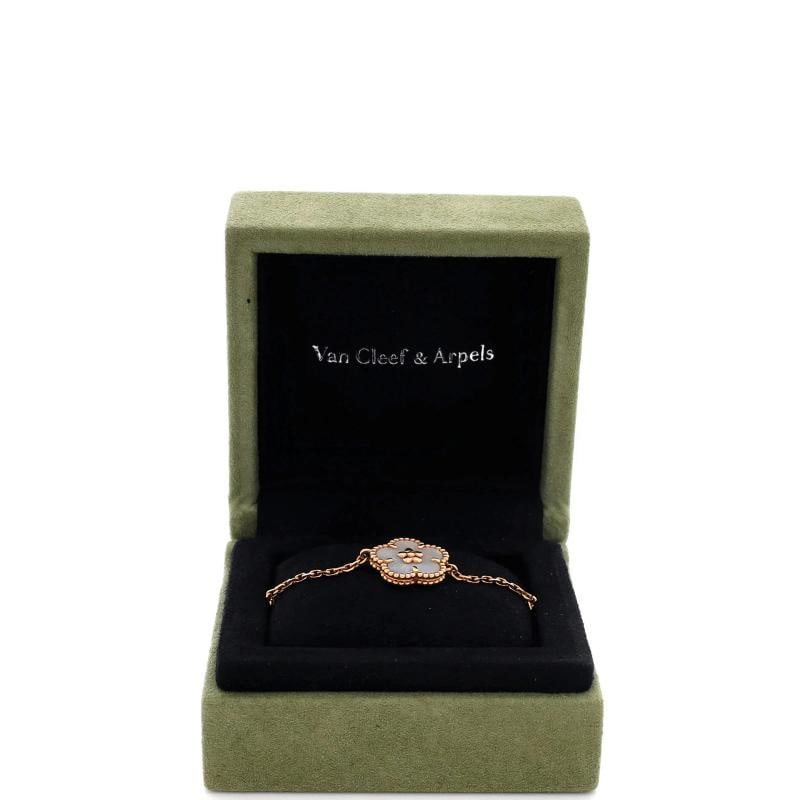 Van Cleef & Arpels Lucky Spring Plum Blossom Bracelet 18K Rose Gold and Mother - 2