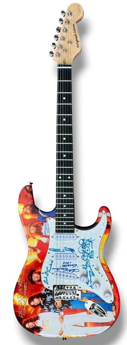 Lynyrd Skynyrd Signed Guitar Custom Graphics JSA COA BURNS PYLE WALKER HAWKINS - 3