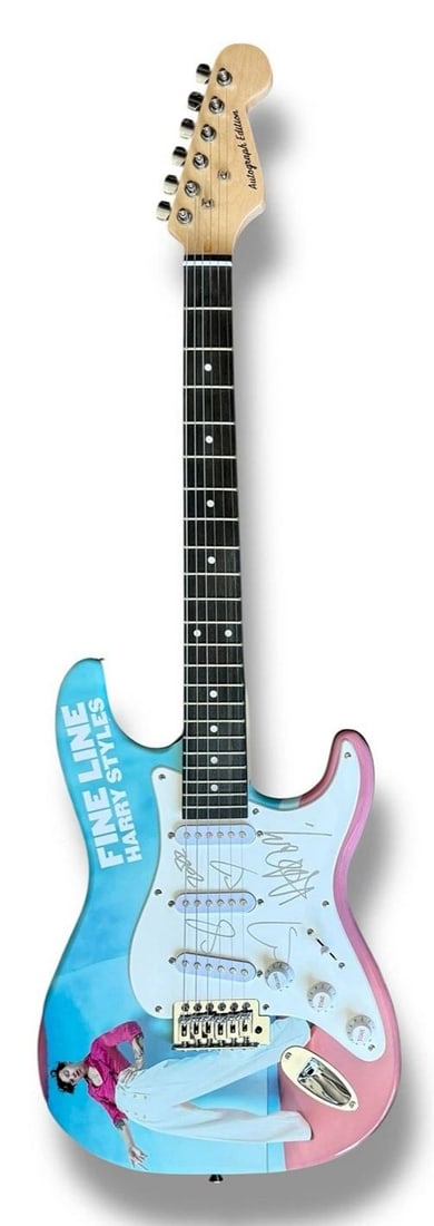 HARRY STYLES Signed Guitar Custom Graphics JSA COA WATERMELON SUGAR - 3