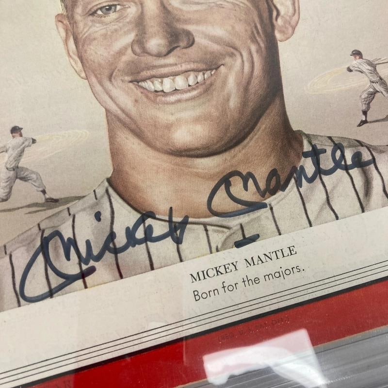 Mickey Mantle Signed 1953 TIME Magazine PSA 9 MINT Auto - 3