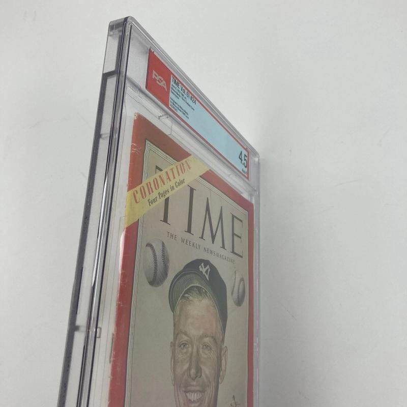 Mickey Mantle Signed 1953 TIME Magazine PSA 9 MINT Auto - 6