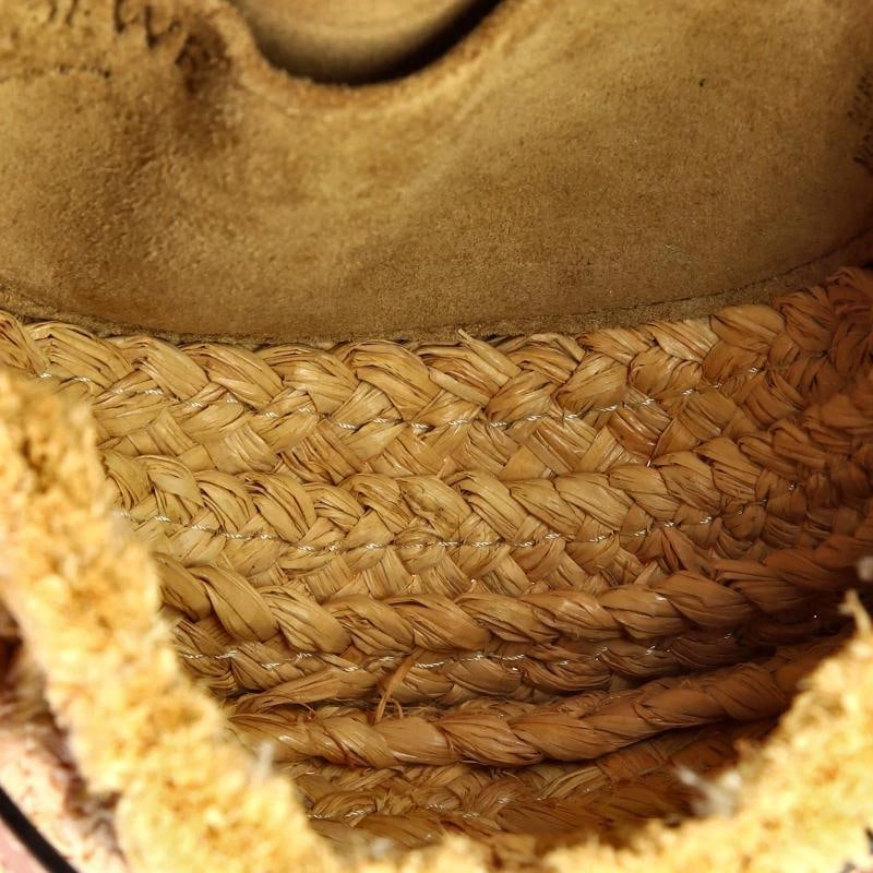 Loewe Gate Leather Shoulder Leather with Raffia Mini - 5