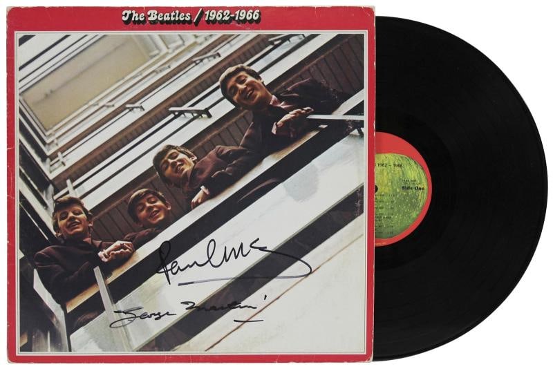 Paul McCartney & George Martin Beatles Signed 1962-1966 Album Cover W/ Vinyl BAS: Original/Reproduction: Original,Industry: Music,PRODUCT_COA: Beckett,PRODUCT_SIGNED_BY_NAME: Paul McCartney & George Martin,PRODUCT_SIGNED_BY_BRAND: The Beatles,Country of Origin: United States