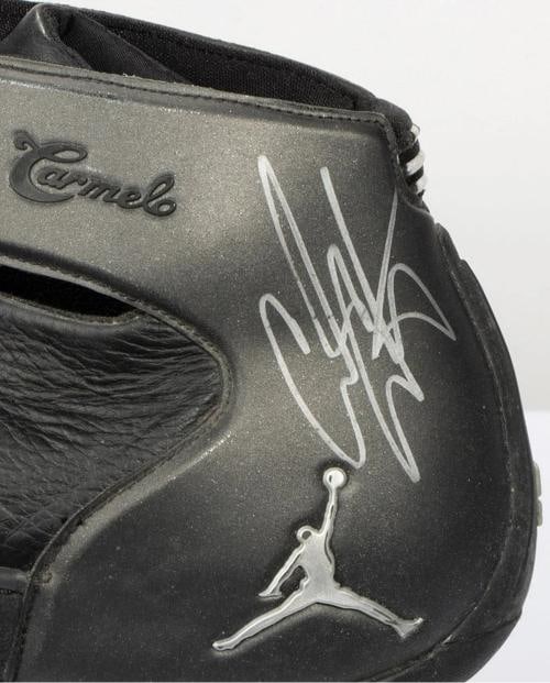 Carmelo Anthony 2004 Rookie-Era Signed Game Used Jordan Sneakers JSA & MEARS - 10