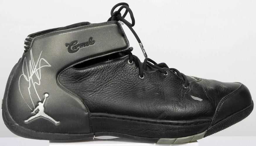 Carmelo Anthony 2004 Rookie-Era Signed Game Used Jordan Sneakers JSA & MEARS - 6
