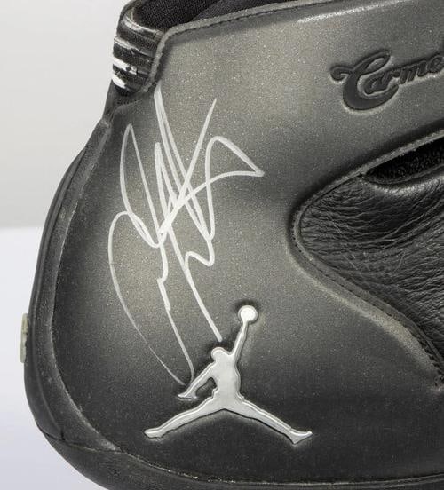 Carmelo Anthony 2004 Rookie-Era Signed Game Used Jordan Sneakers JSA & MEARS - 7