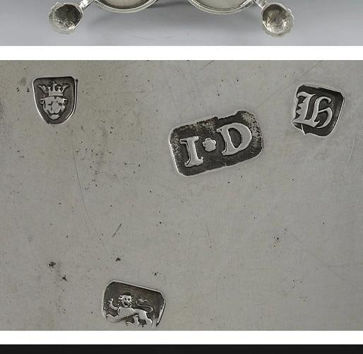 1763 English Sterling Silver & Cut Glass Castor Set - 7