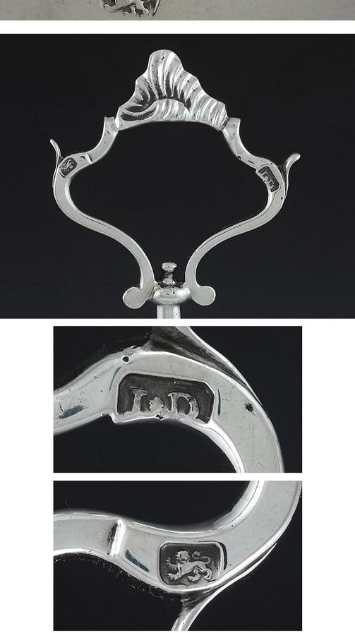 1763 English Sterling Silver & Cut Glass Castor Set - 8