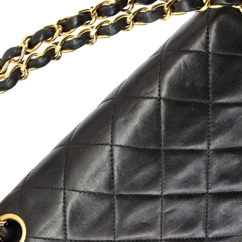 Chanel Vintage Classic Double Flap Bag Quilted Lambskin Medium - 7